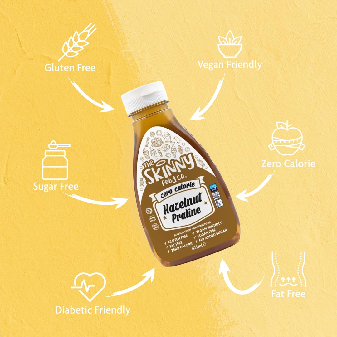 The Skinny Food Co Zero Calorie Skinny Syrup 425ml Hazelnut Praline