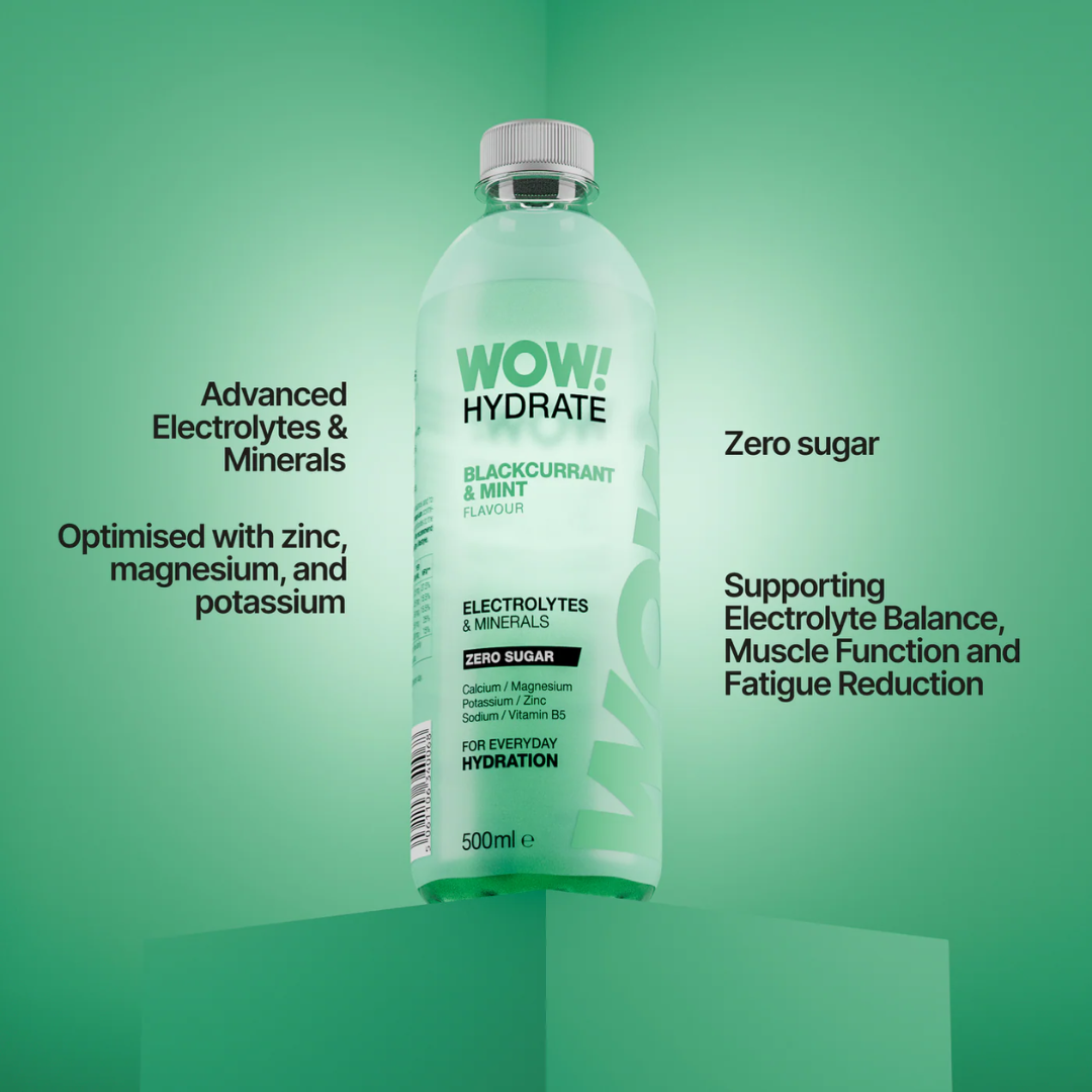 WOW! Hydrate 12x500ml Blackcurrant & Mint