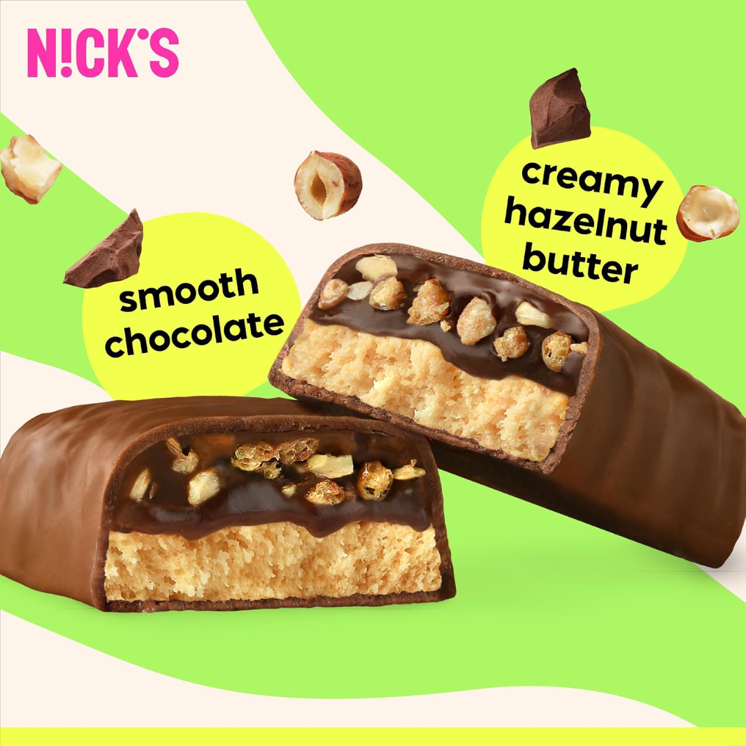 NICK'S Protein Bar 12x50g Hazelnut Chocolate