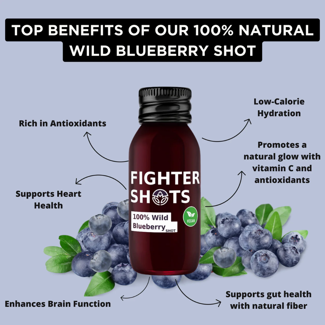 Fighter Shots 12x60ml Pure Wild Blueberry