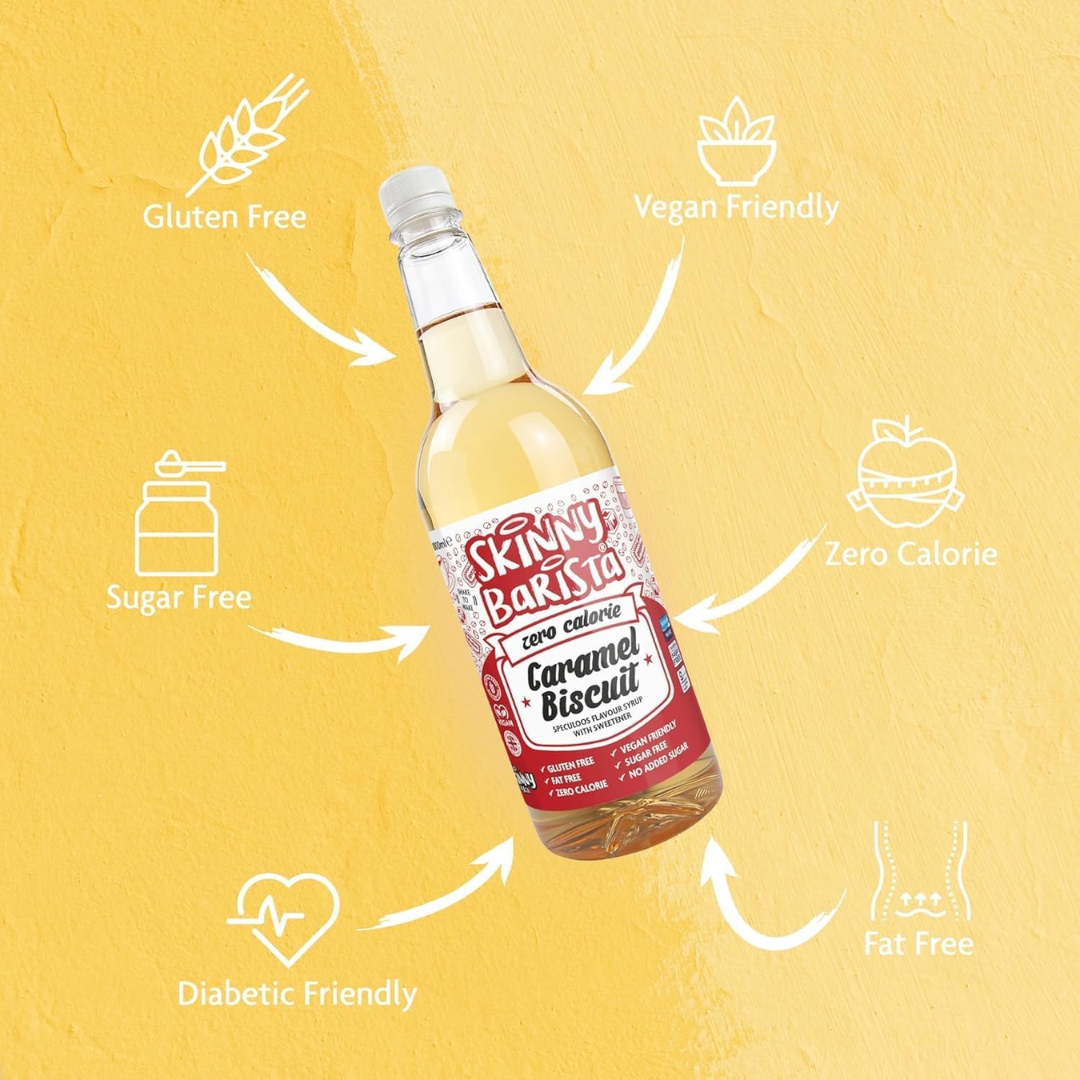 The Skinny Food Co Skinny Barista Zero Calorie Coffee Syrup 1000ml Chocolate Chip Cookie (Limited Edition)