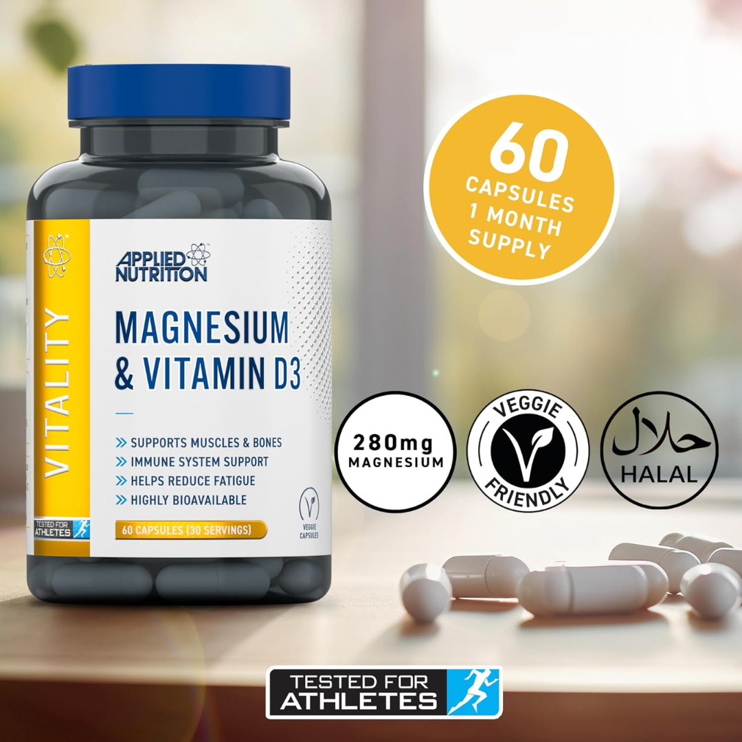Applied Nutrition VITALITY Magnesium + D3 60 Caps