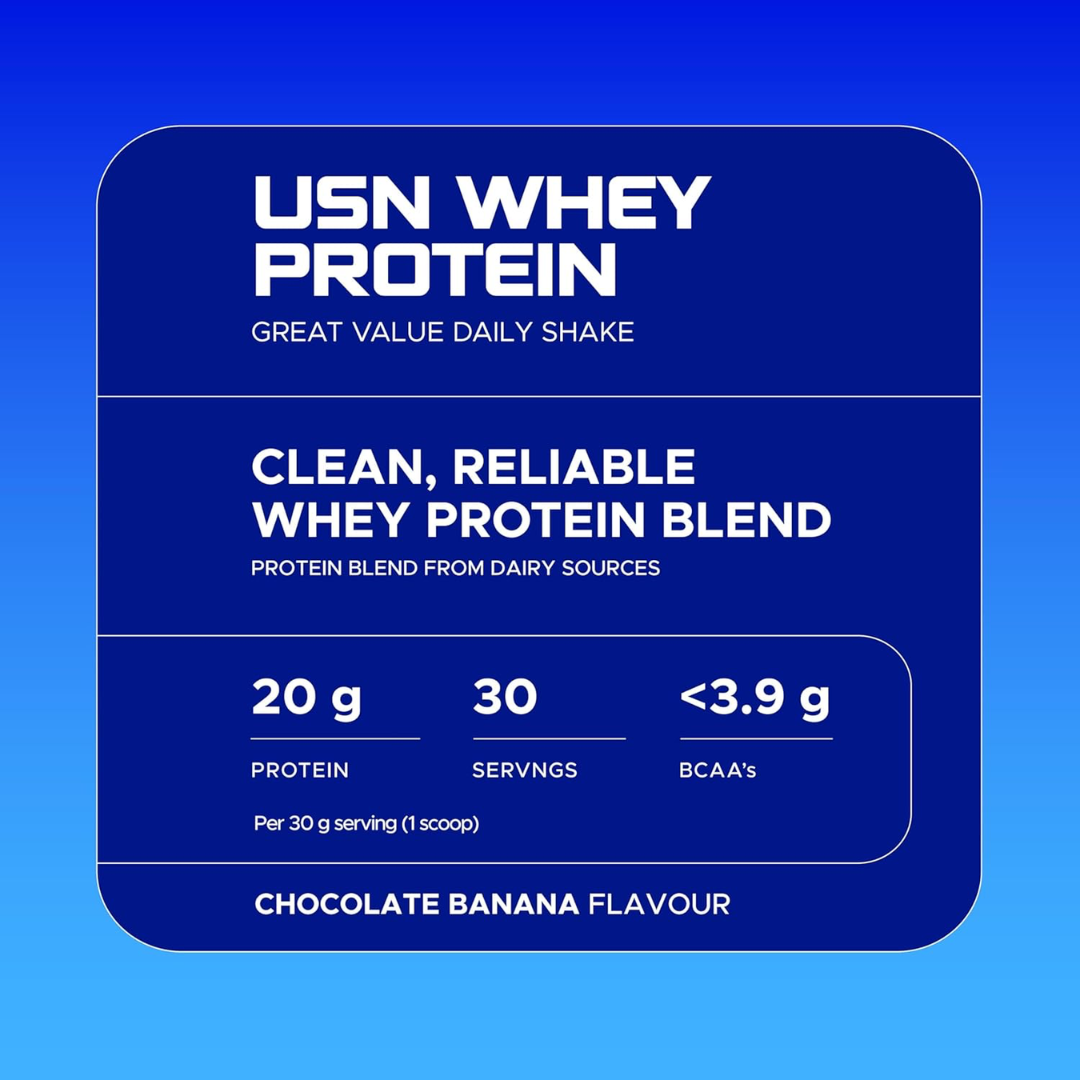 USN Whey Protein Bag 900g Choc Banana