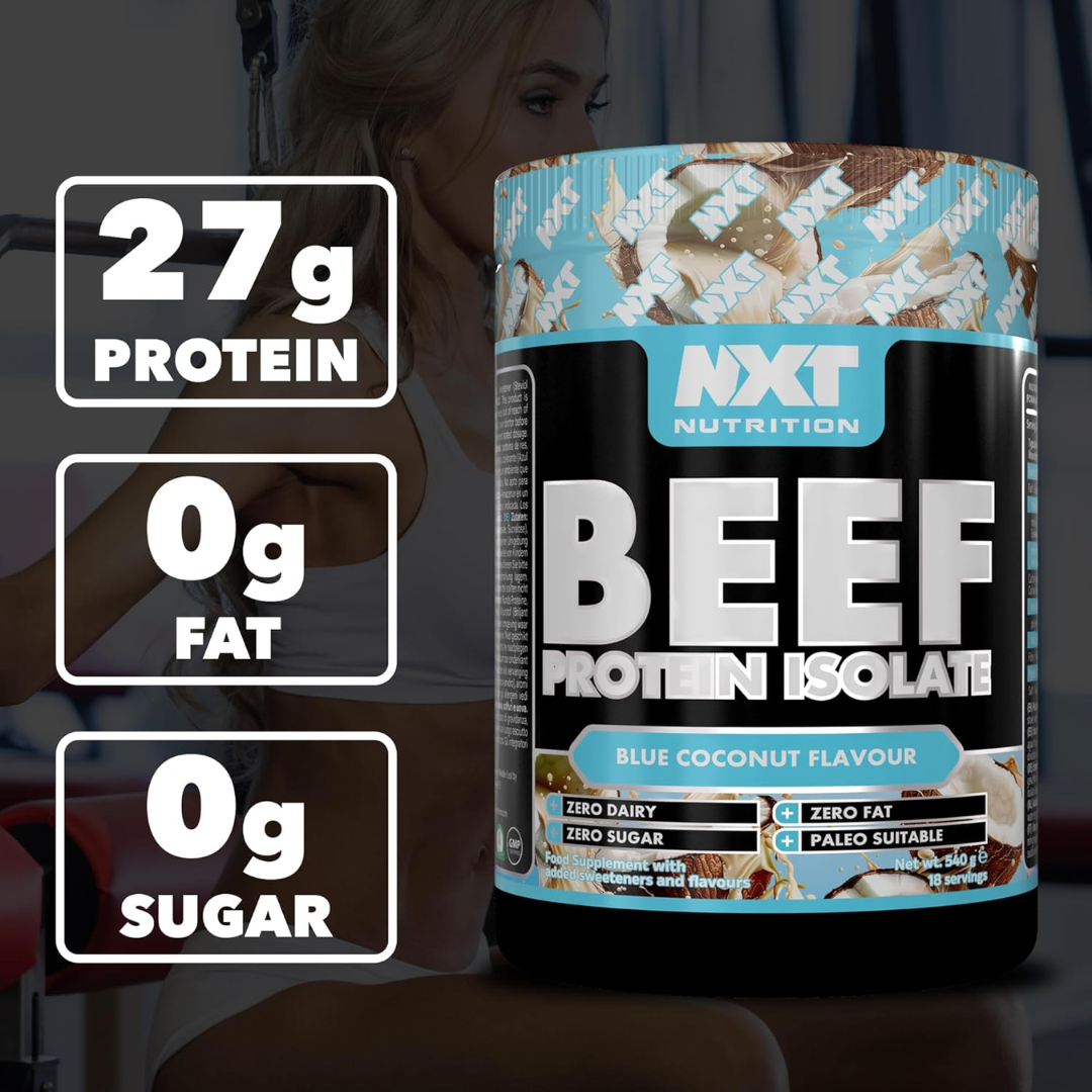NXT Nutrition Beef Protein Isolate 540g Blue Coconut