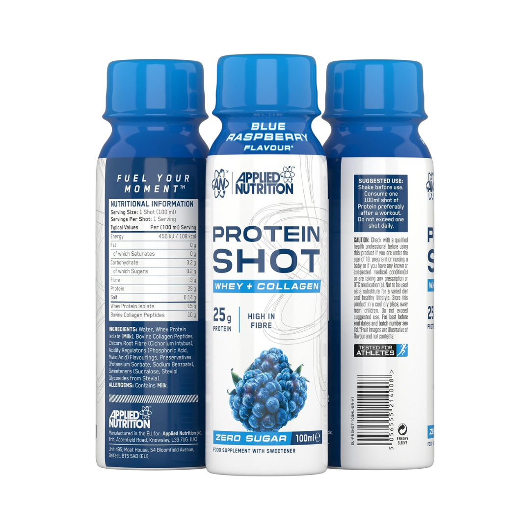 Applied Nutrition Protein Shot 12x100ml Blue Raspberry