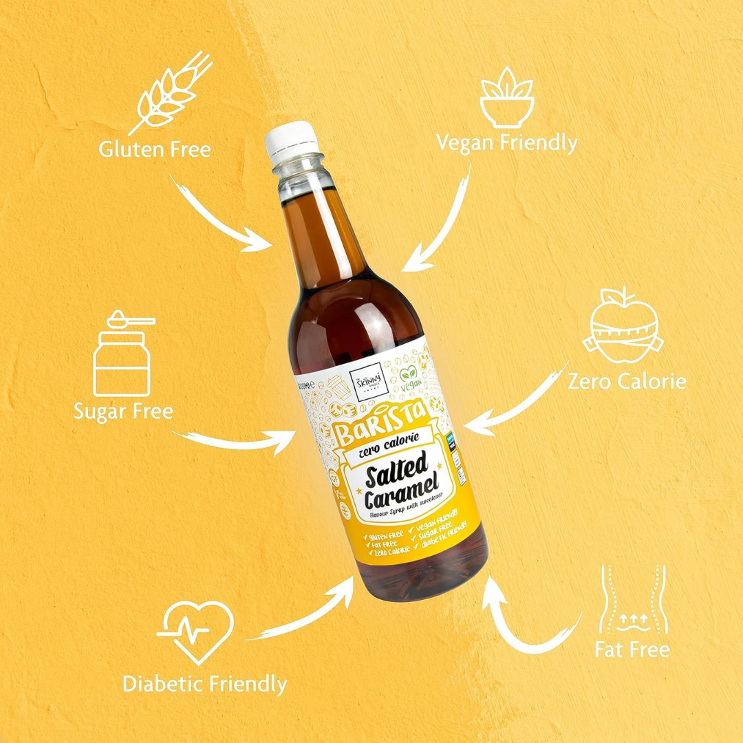 The Skinny Food Co Skinny Barista Zero Calorie Coffee Syrup 1000ml Salted Caramel