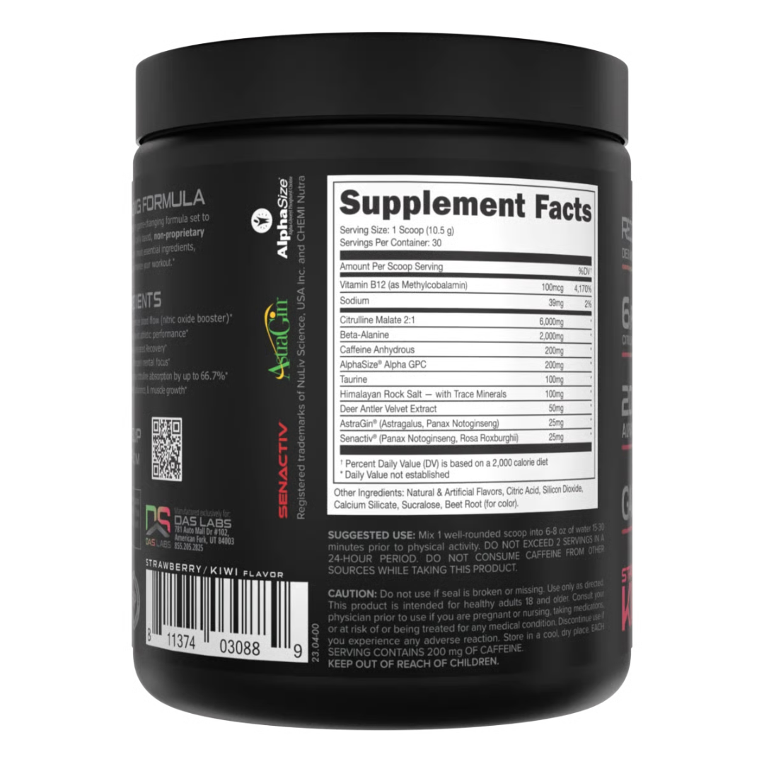 Bucked Up 280g 25 Servings - Strawberry Kiwi