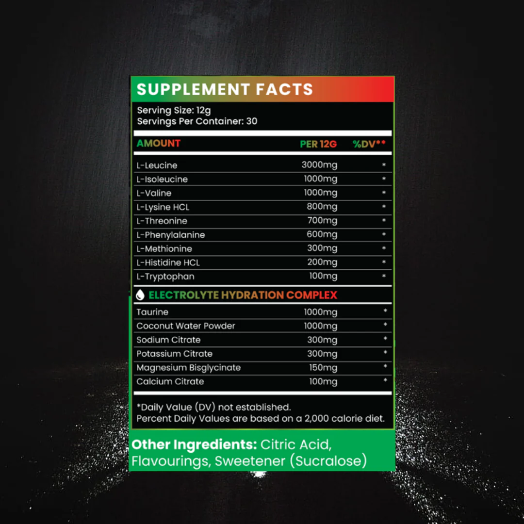 SWOLE Lifestyle EAA + Electrolytes 360g Strawberry Lime