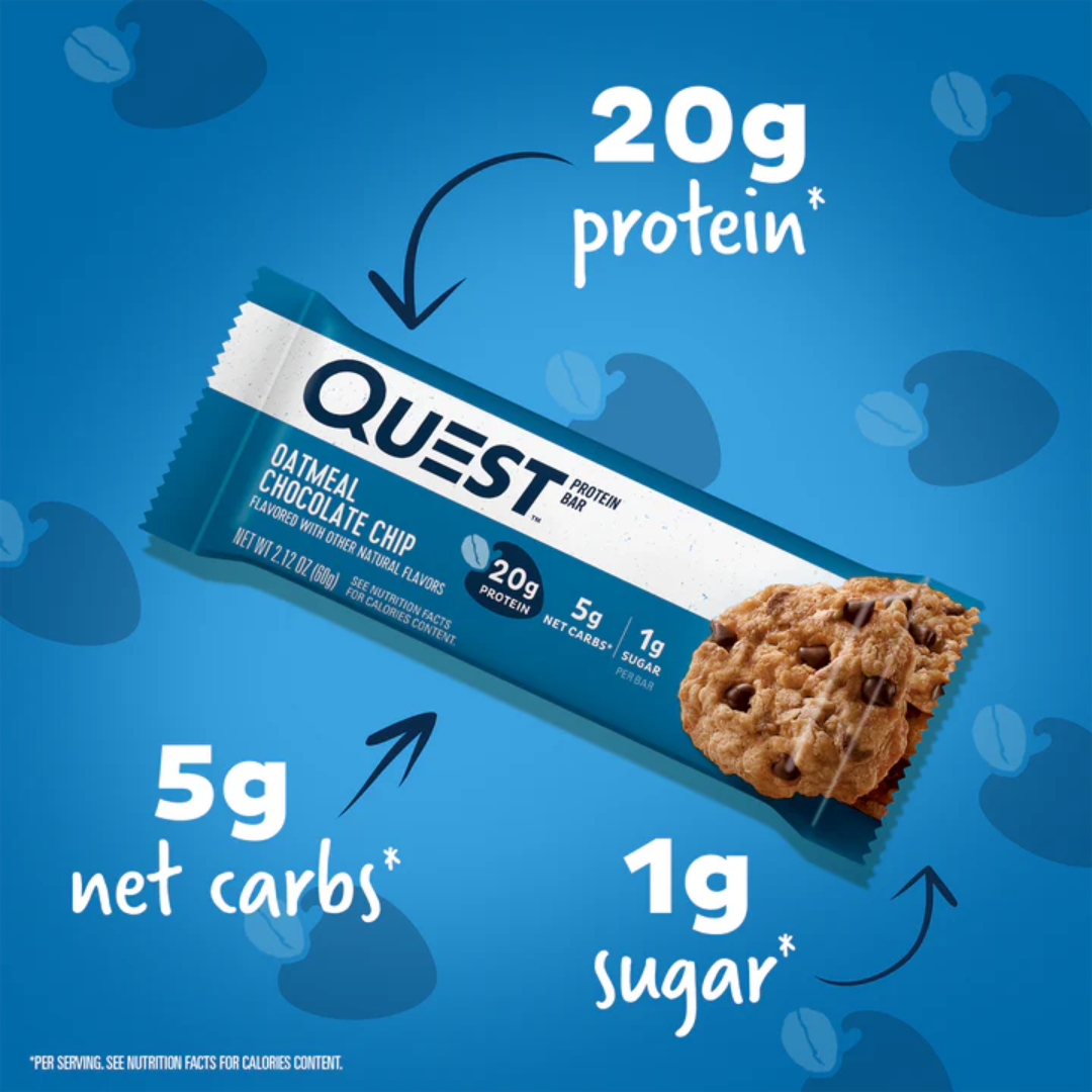 Quest Nutrition Bar 12x60g Oatmeal Chocolate Chip
