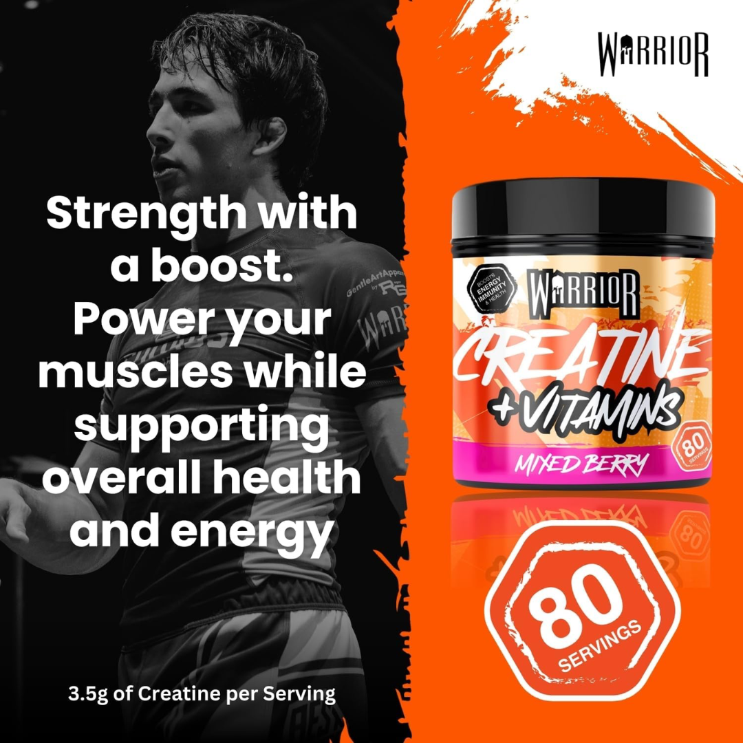 Warrior Creatine Plus Vitamins 360g Mixed Berry