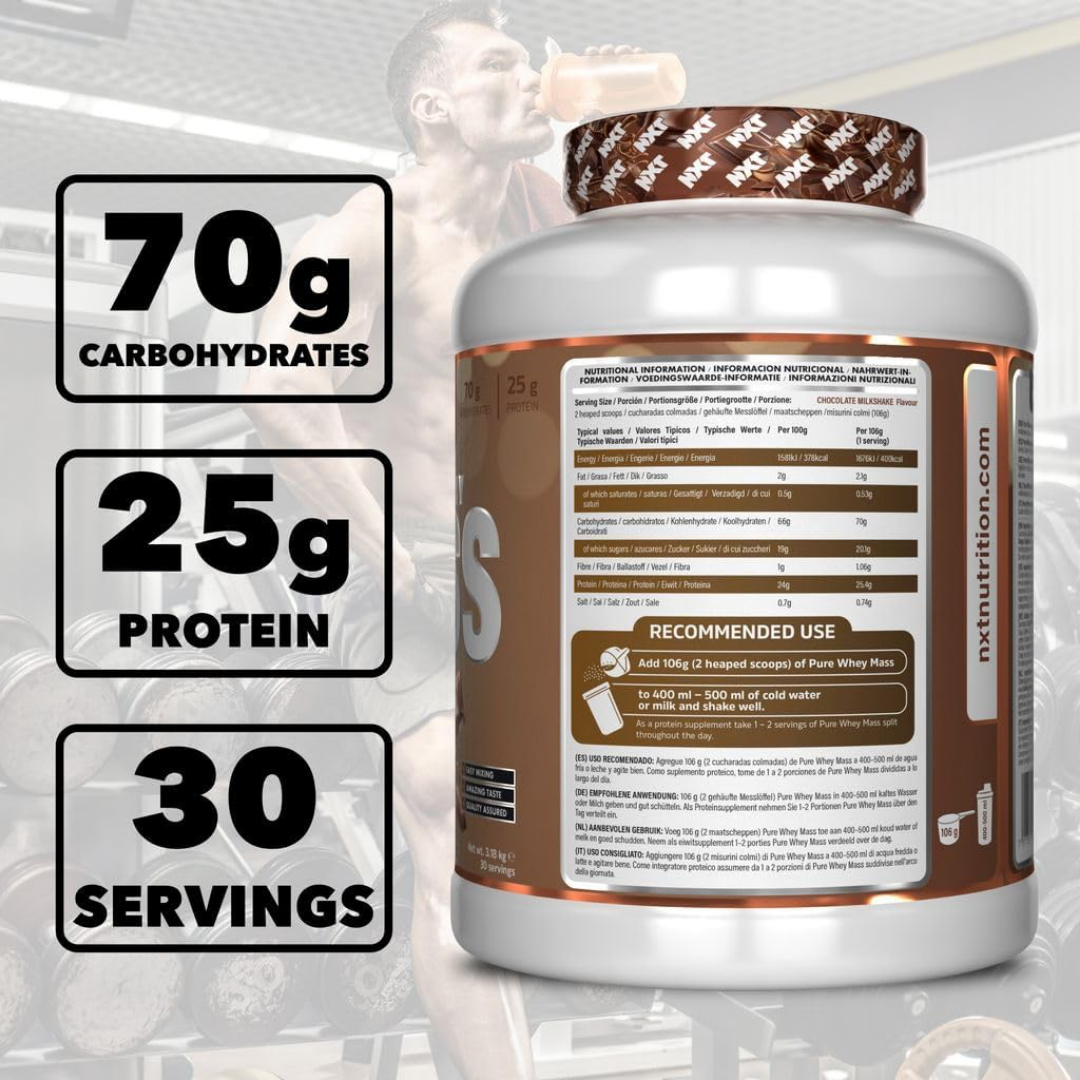 NXT Nutrition NXT Pure Whey Mass 3.18kg Chocolate Milkshake