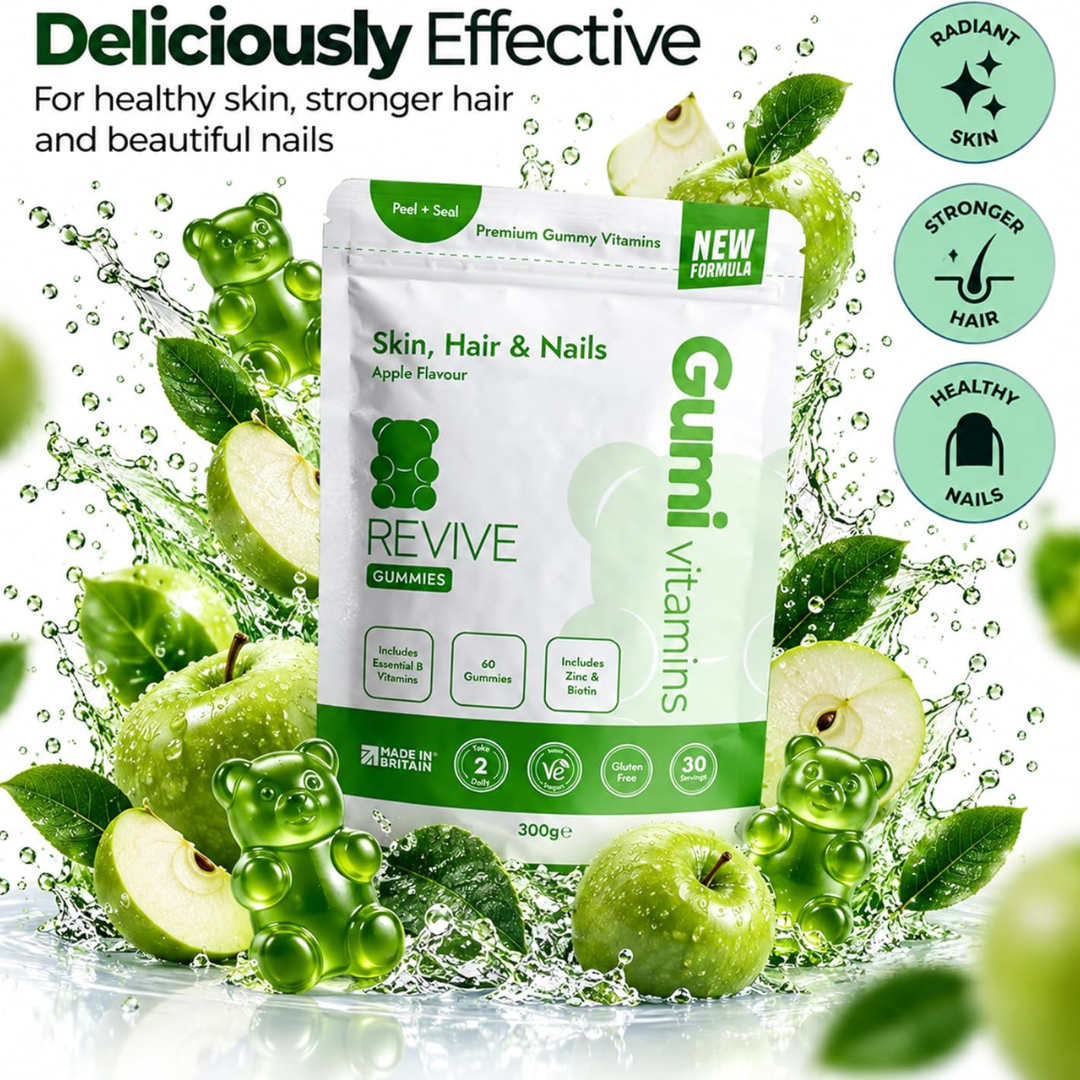 Gumi Vitamins REVIVE - Skin, Hair & Nails Gummies 300g Apple