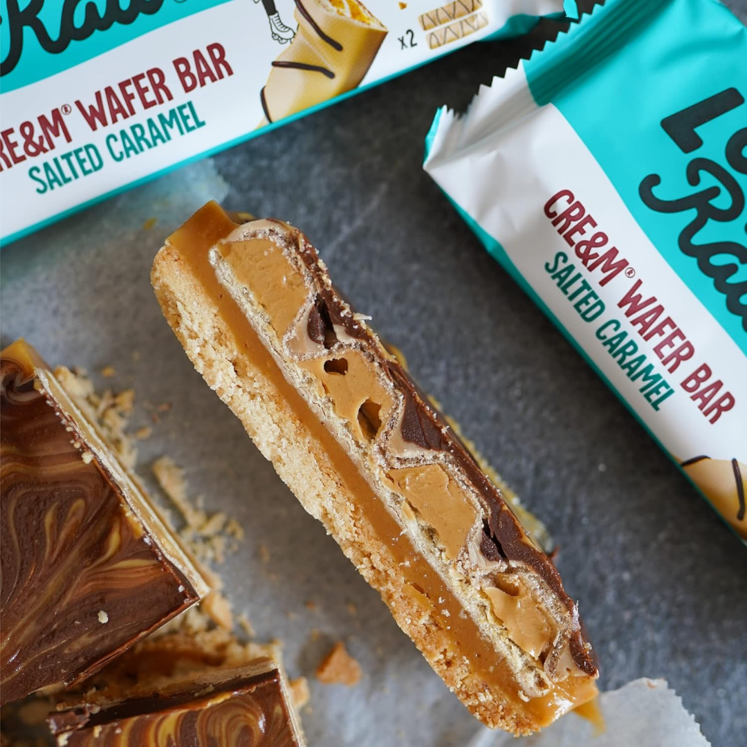 LoveRaw Vegan Cre&m Filled Wafer Bar 12x43g Salted Caramel