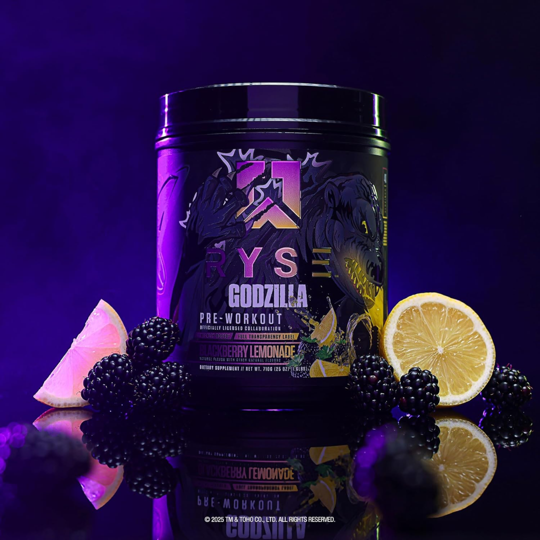 RYSE Godzilla Pre-Workout 792g Godzilla Blackberry Lemonade