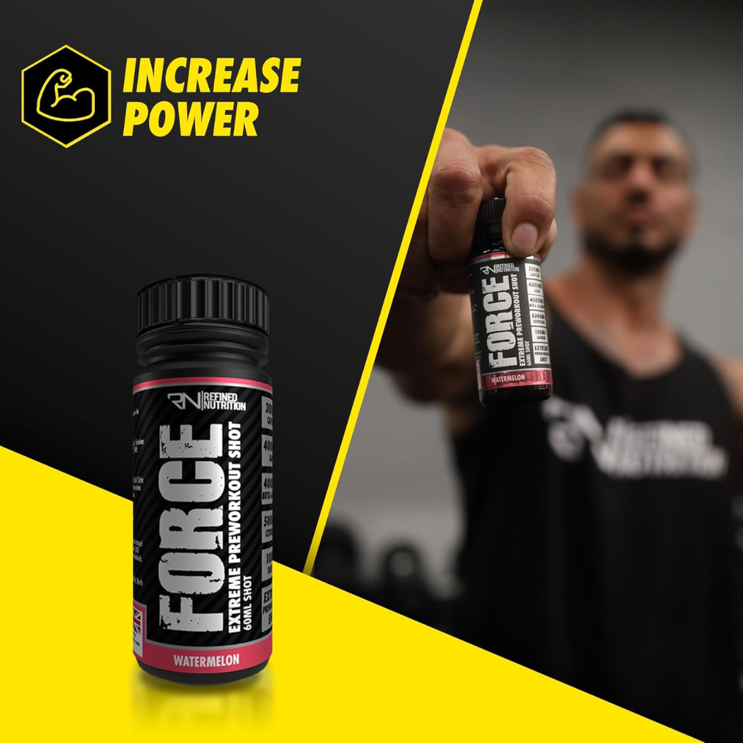 Refined Nutrition FORCE Extreme Stim Pre-workout Shots 12x60ml Pineapple