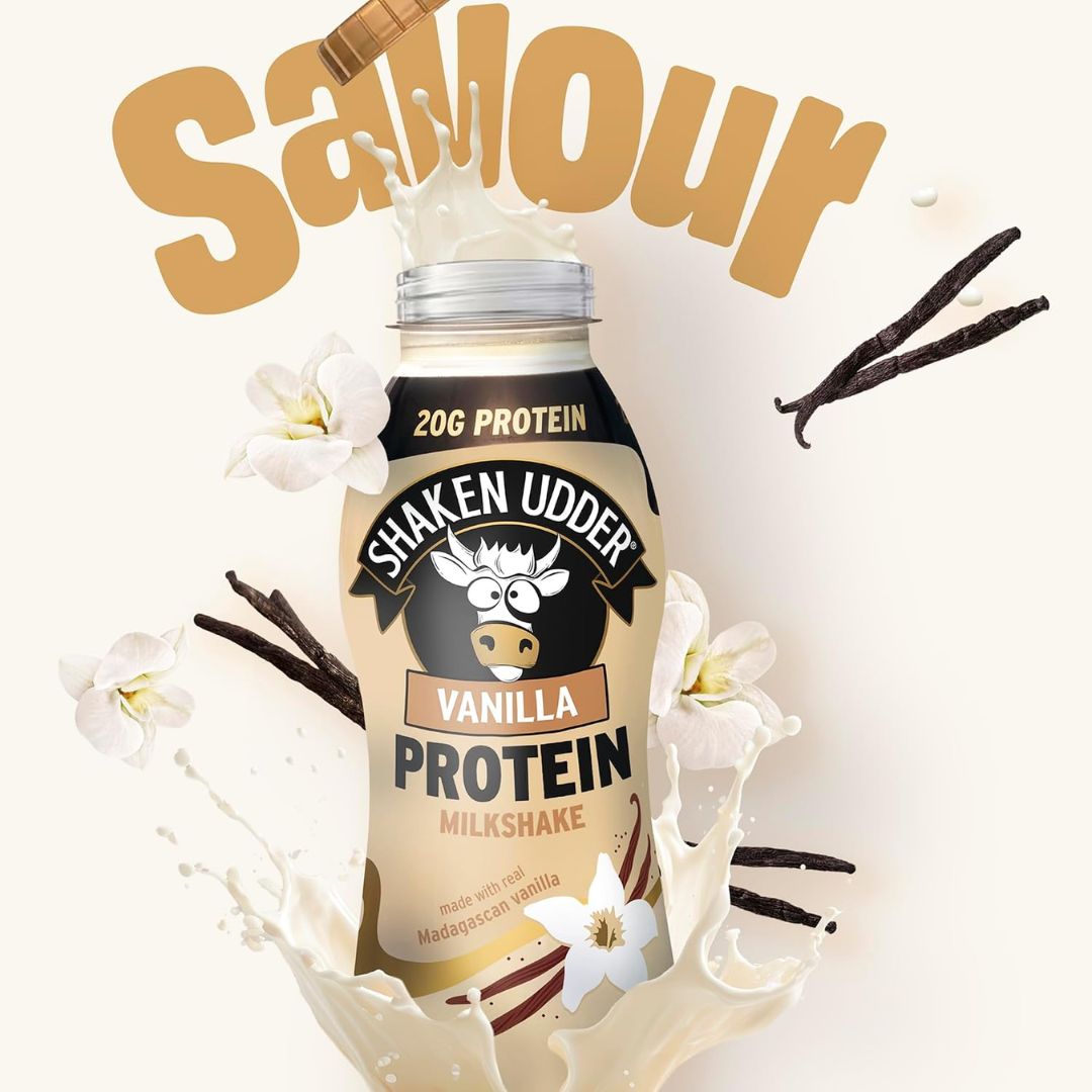 Shaken Udder Protein Milkshake 8x330ml Vanilla