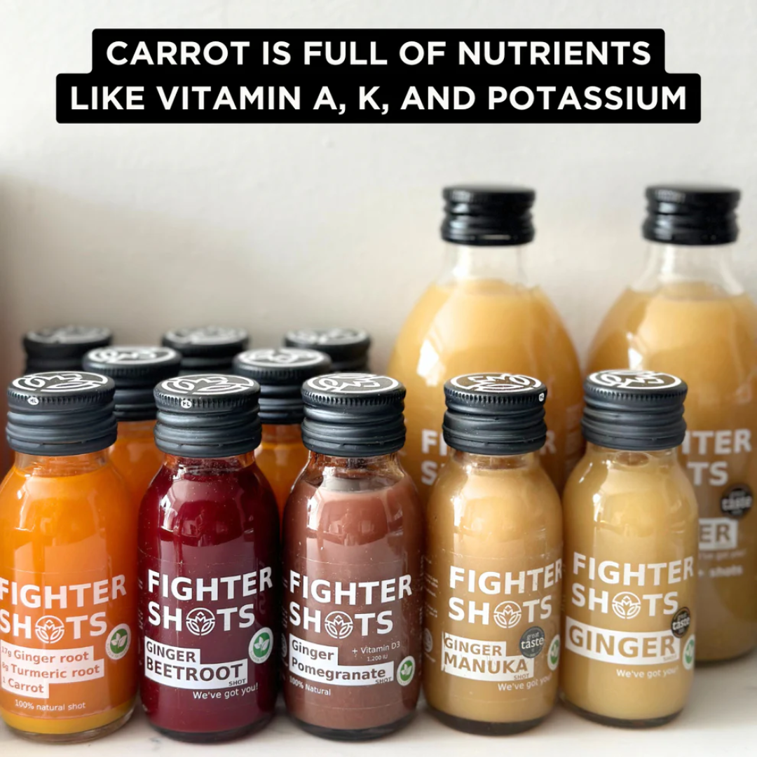 Fighter Shots 12x60ml Ginger + Turmeric + Carrot
