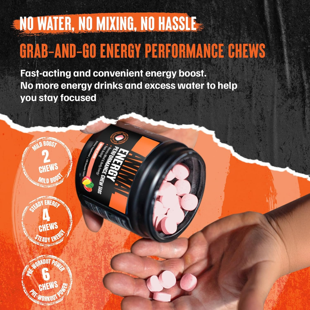 Animal Energy Chews 120 Tabs Tropical Mango