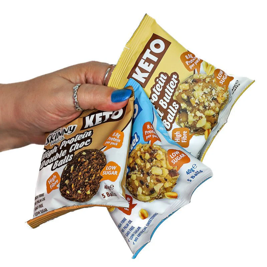 The Skinny Food Co High Protein Keto Balls 10x40g Salted Caramel