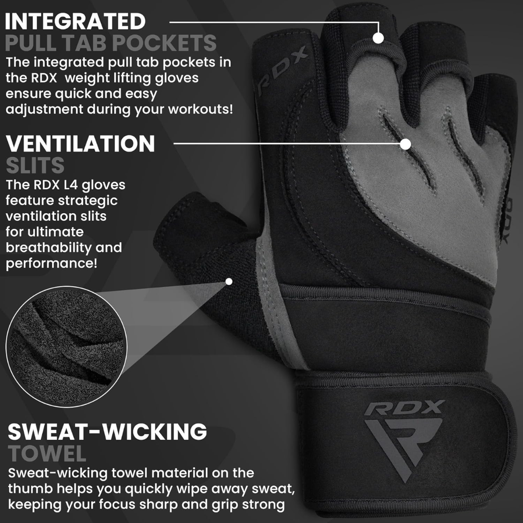 RDX Gym Glove Micro Plus S Grey/Black