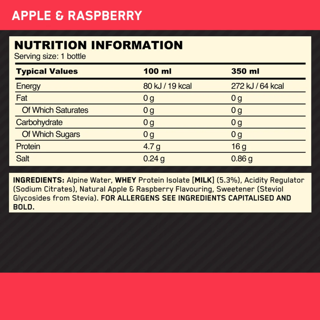 Optimum Nutrition Protein Water 12x350ml Tropical Fruits