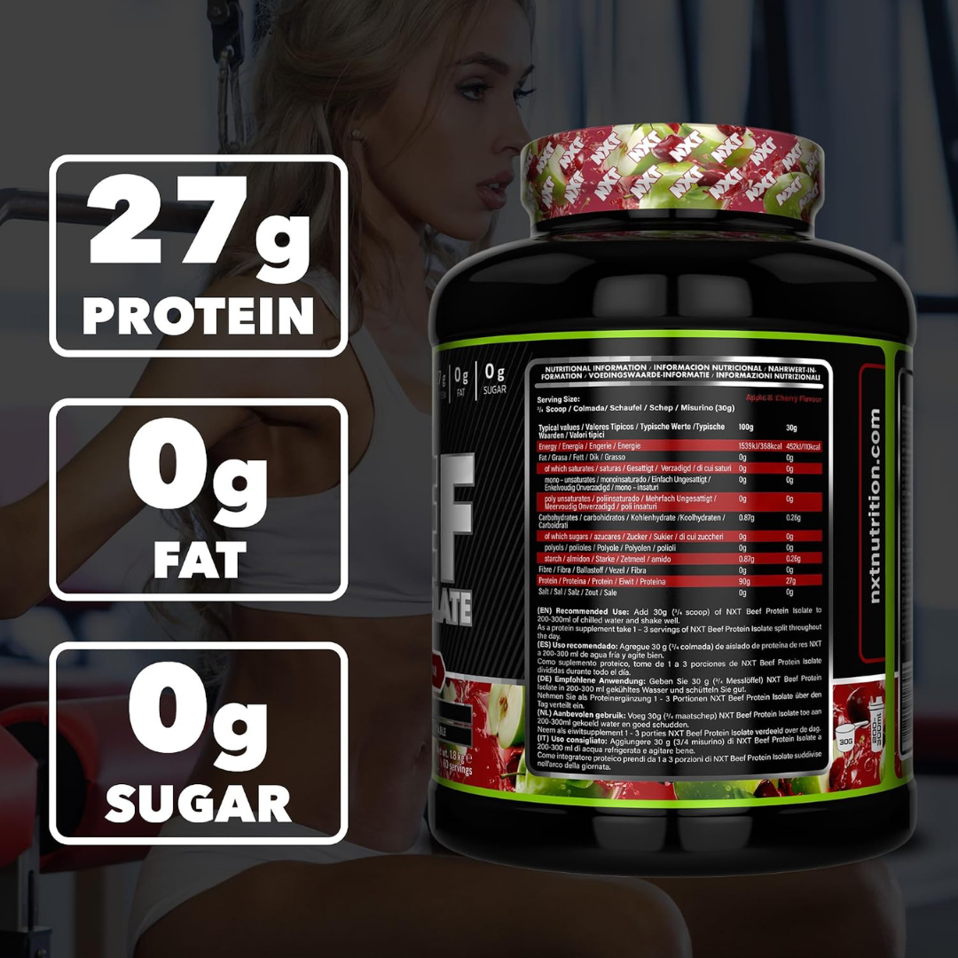 NXT Nutrition Beef Protein Isolate 1.8kg Apple & Cherry