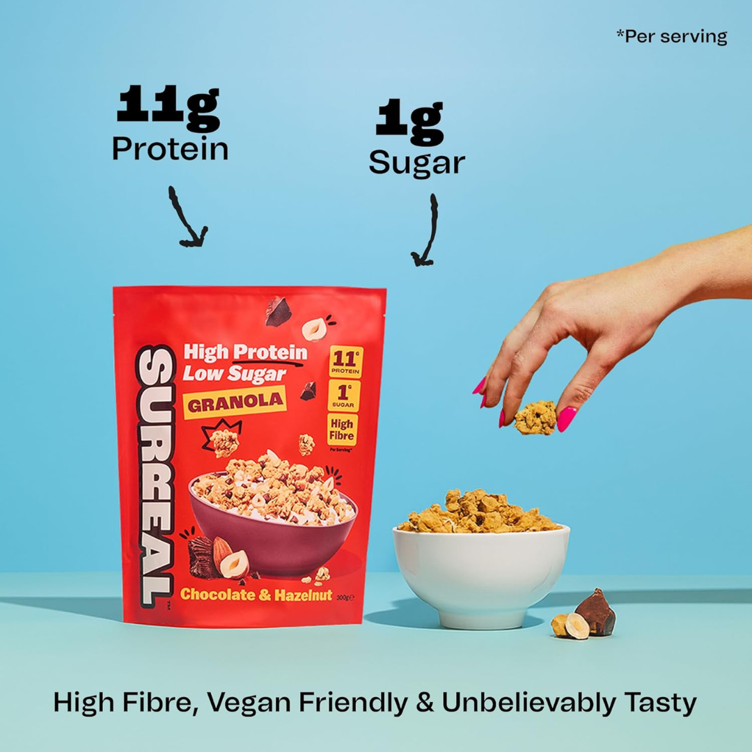 SURREAL High Protein Low Sugar Granola 300g Choc Hazelnut