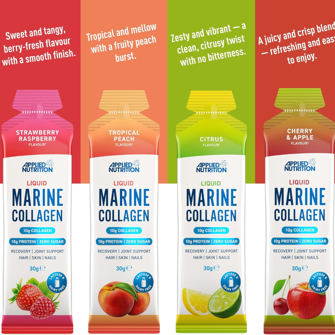 Applied Nutrition Marine Collagen Gels 10x30g Strawberry Raspberry