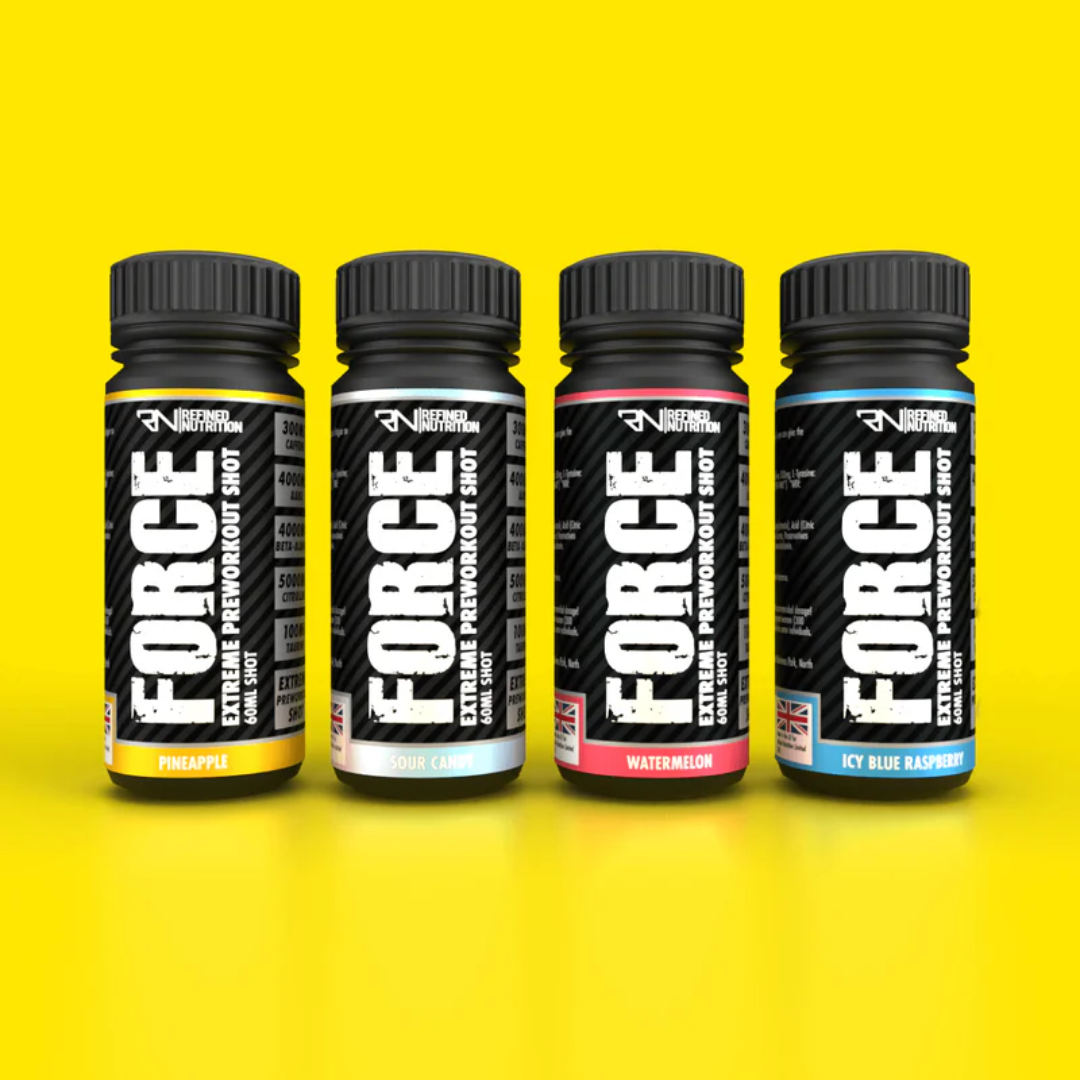 Refined Nutrition FORCE Pre-Workout Shots 12x60ml Icy Blue Raspberry