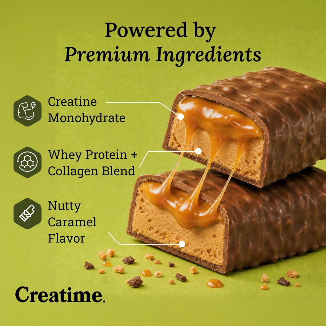 Creatime Creatine Protein Bar 12x50g Nutty Caramel