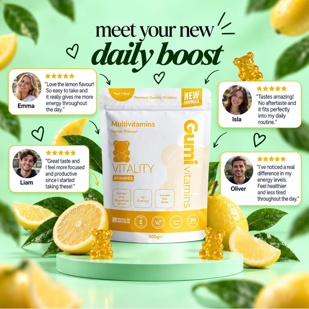 Gumi Vitamins VITALITY - Multivitamin Gummies 300g Lemon