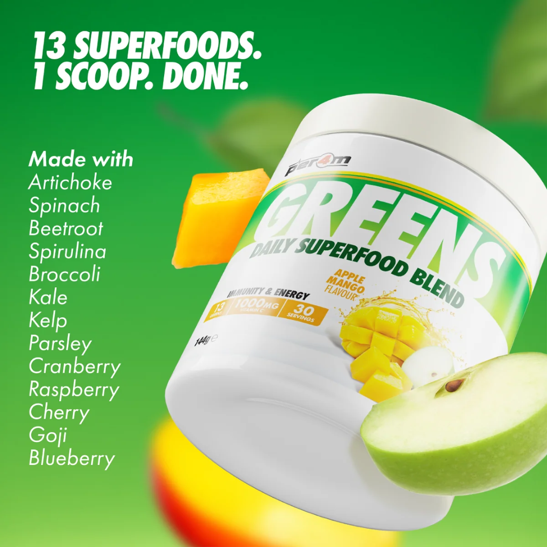 Per4m Greens 144g Strawberry Blackcurrant