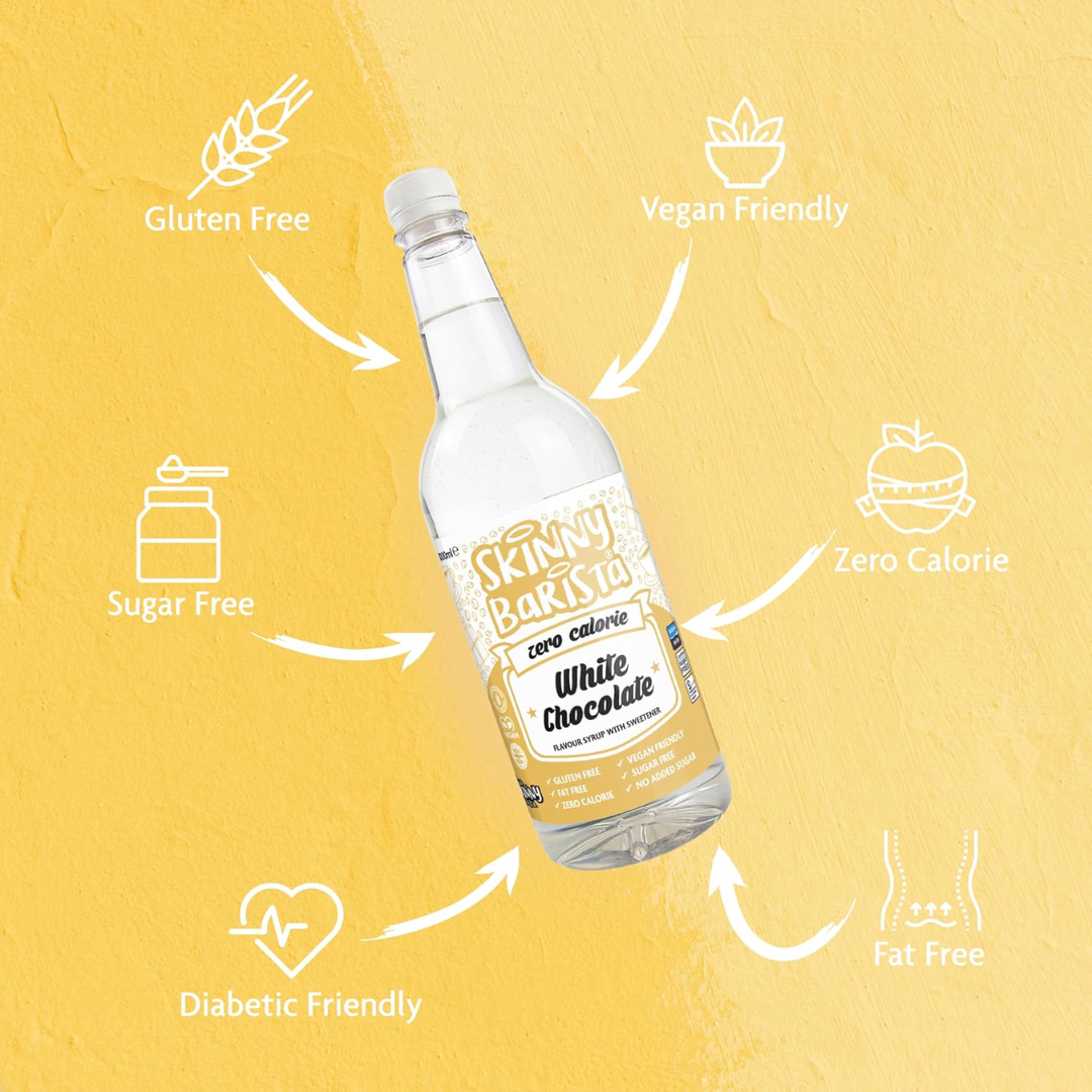 The Skinny Food Co Skinny Barista Zero Calorie Coffee Syrup 1000ml White Chocolate