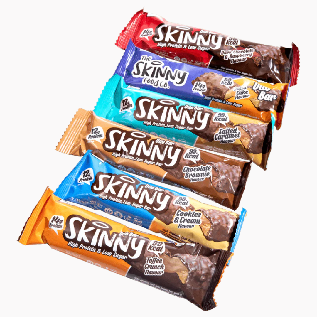 The Skinny Food Co Duo Low Sugar High Protein Bar 12 x 60g Chocolate Brownie
