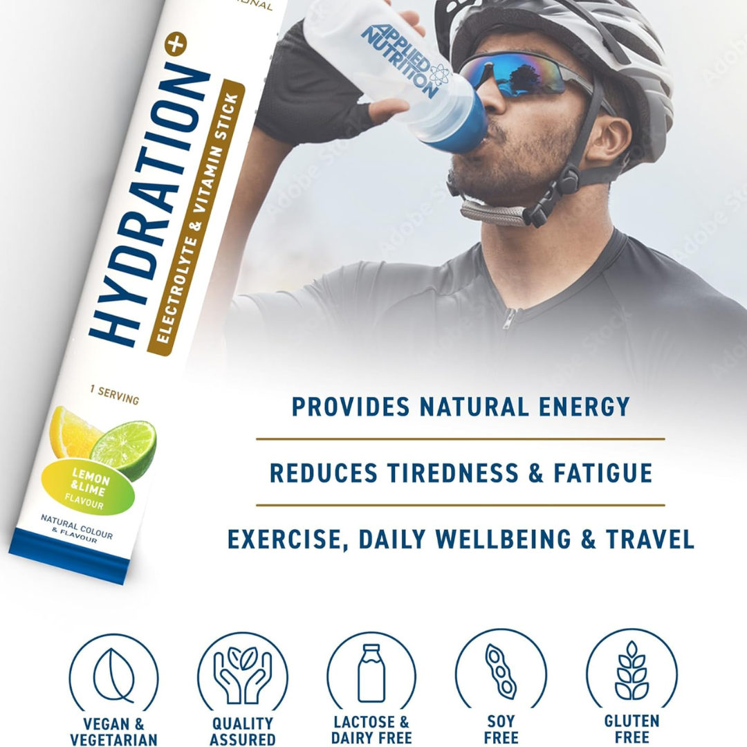 Applied Nutrition Hydration+ Electrolyte & Vitamin Powder Sticks 7x8g Lemon and Lime