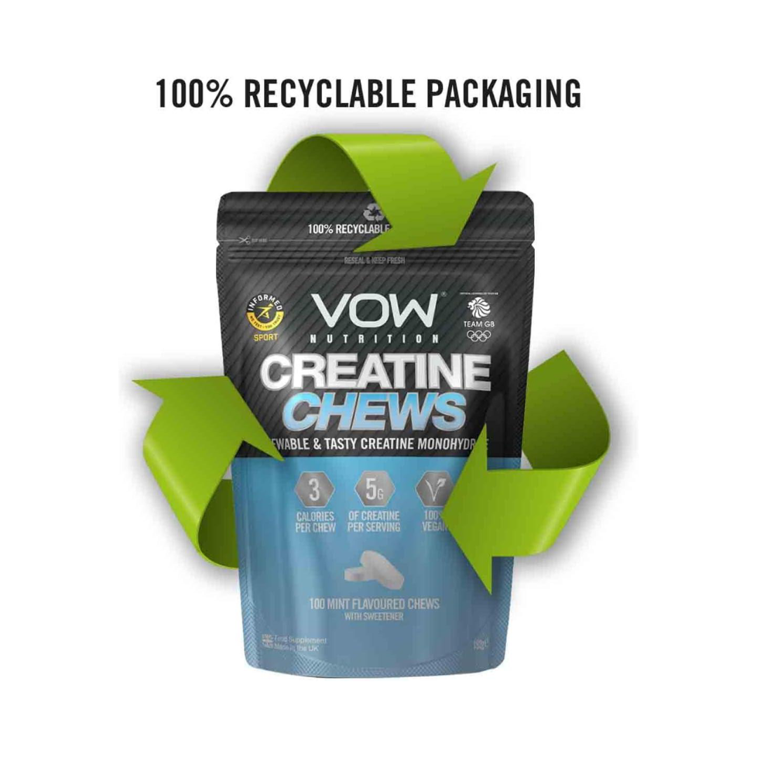 VOW Nutrition Creatine Chews 100 Tabs Mint