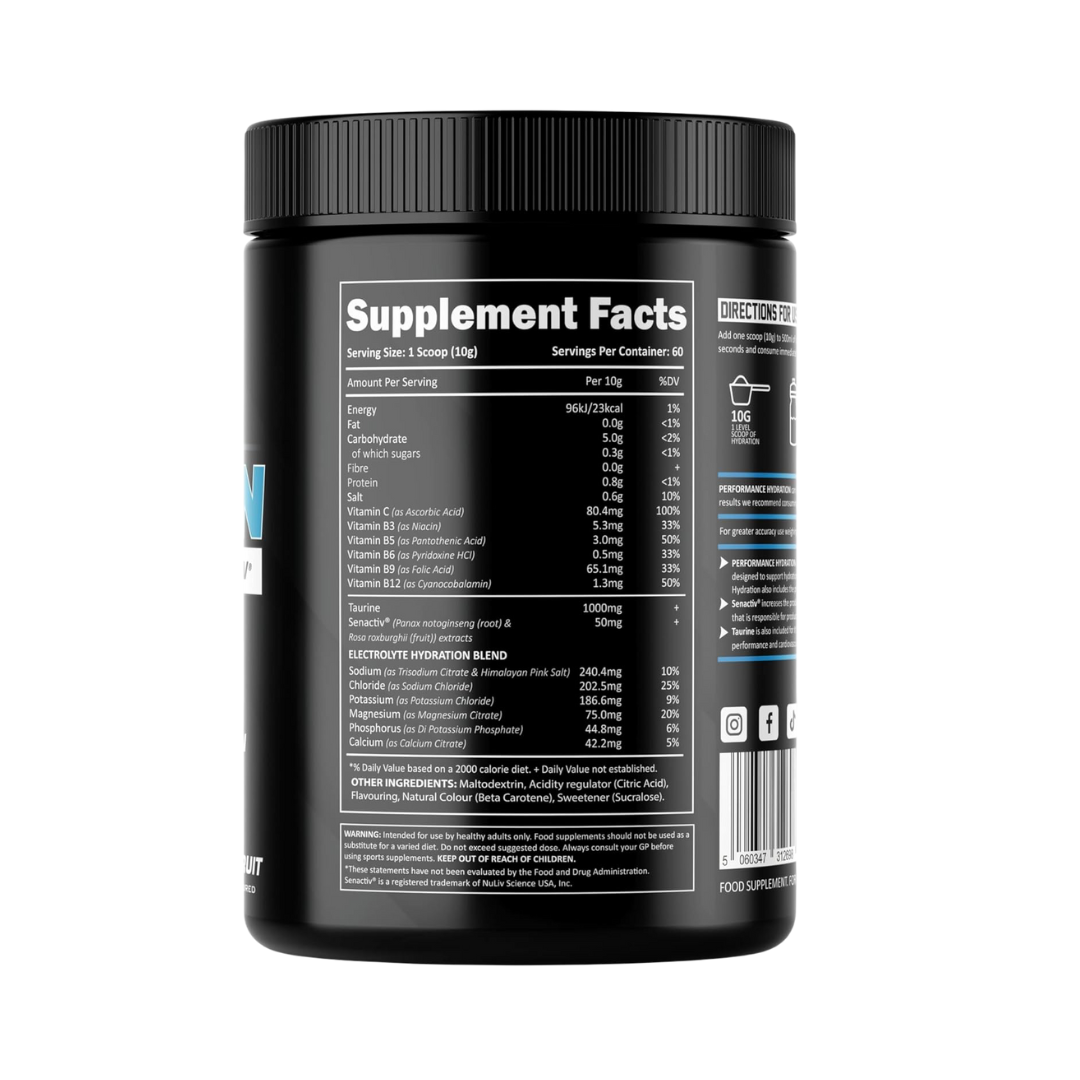 Efectiv Nutrition Performance Hydration 600g Strawberry Kiwi
