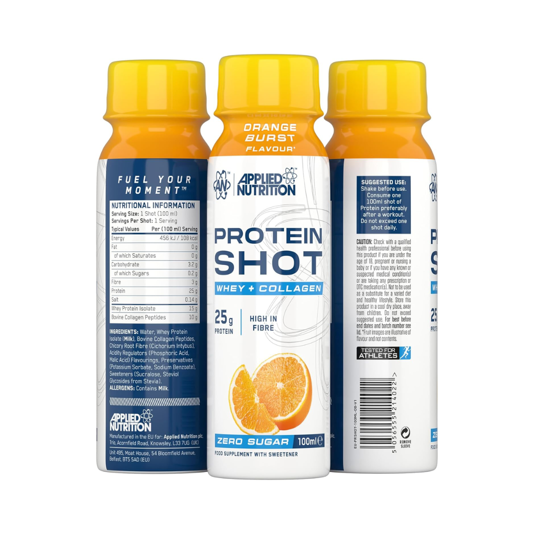 Applied Nutrition Protein Shot 12x100ml Orange Burst
