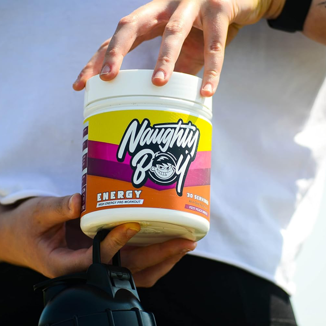 Naughty Boy Energy 390g Fizzy Peach Sweets