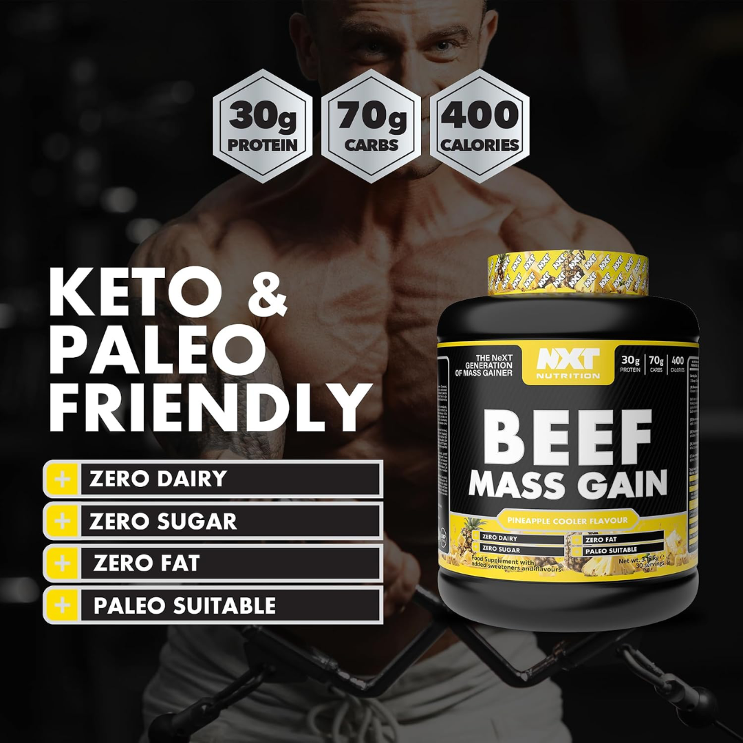 NXT Nutrition Beef Mass Gain 3.15kg Pineapple