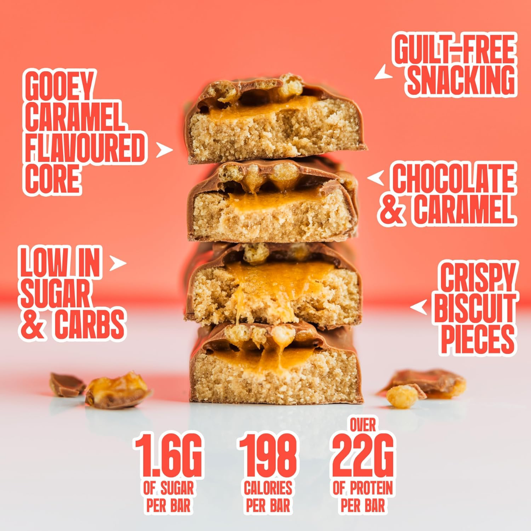 Efectiv Nutrition The Gooey Protein Bar 12x65g Chocolate Caramel Biscuit