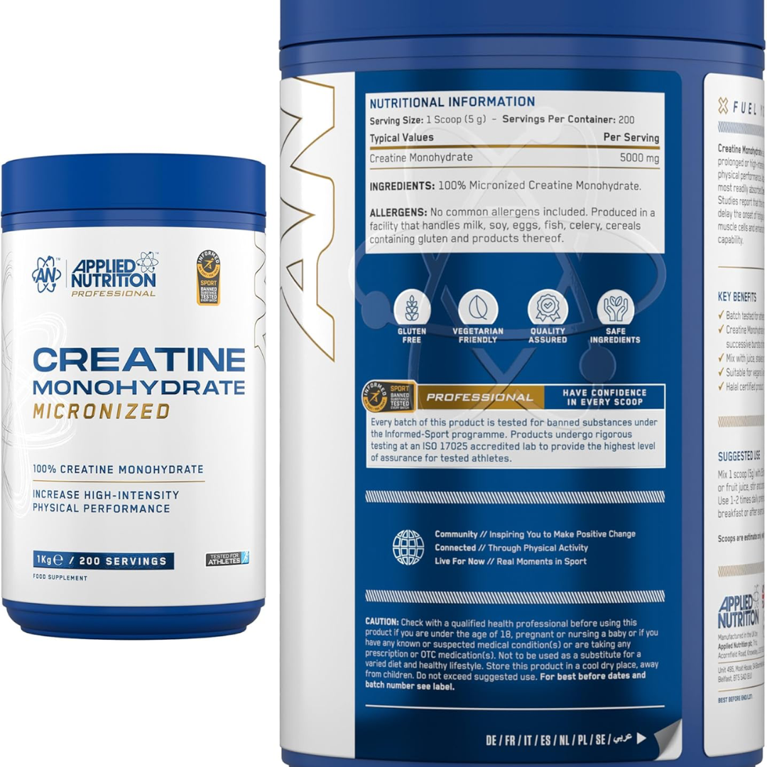 Applied Nutrition Creatine Monohydrate 1kg Unflavoured