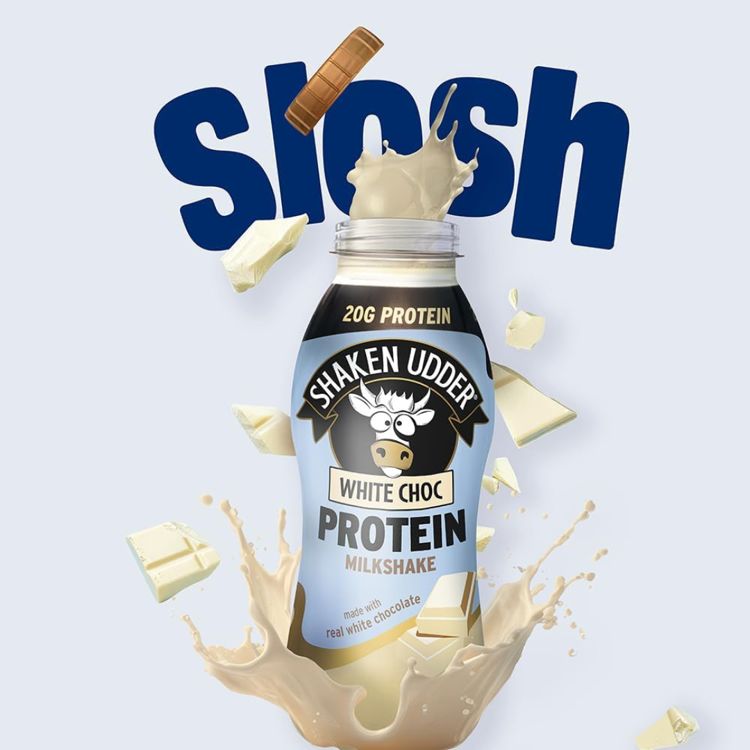 Shaken Udder Protein Milkshake 8x330ml White Chocolate