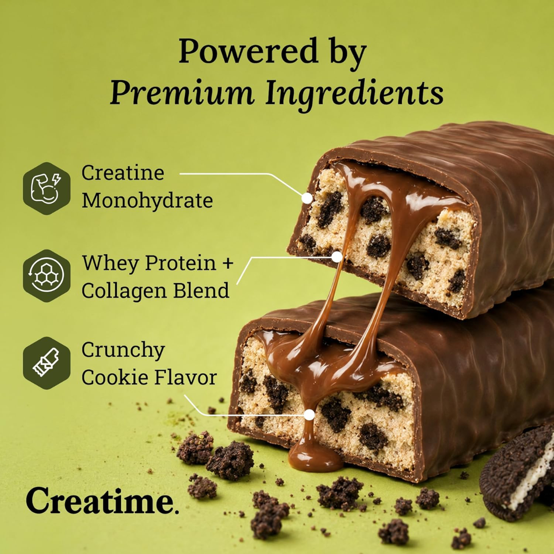 Creatime Creatine Protein Bar 12x50g Cookie Crunch