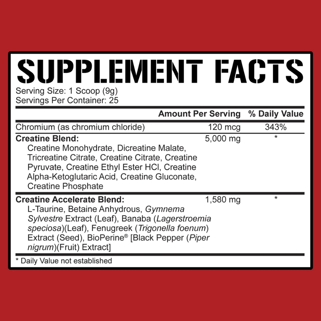 Rich Piana 5% Nutrition CREA-TEN Legendary Series 225g Lemon Lime