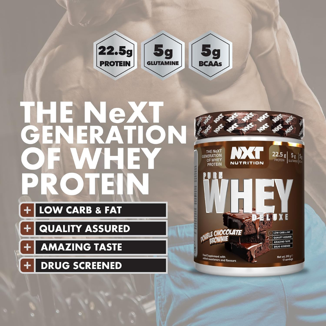 NXT Nutrition Pure Whey Deluxe 510g Double Choc Brownie