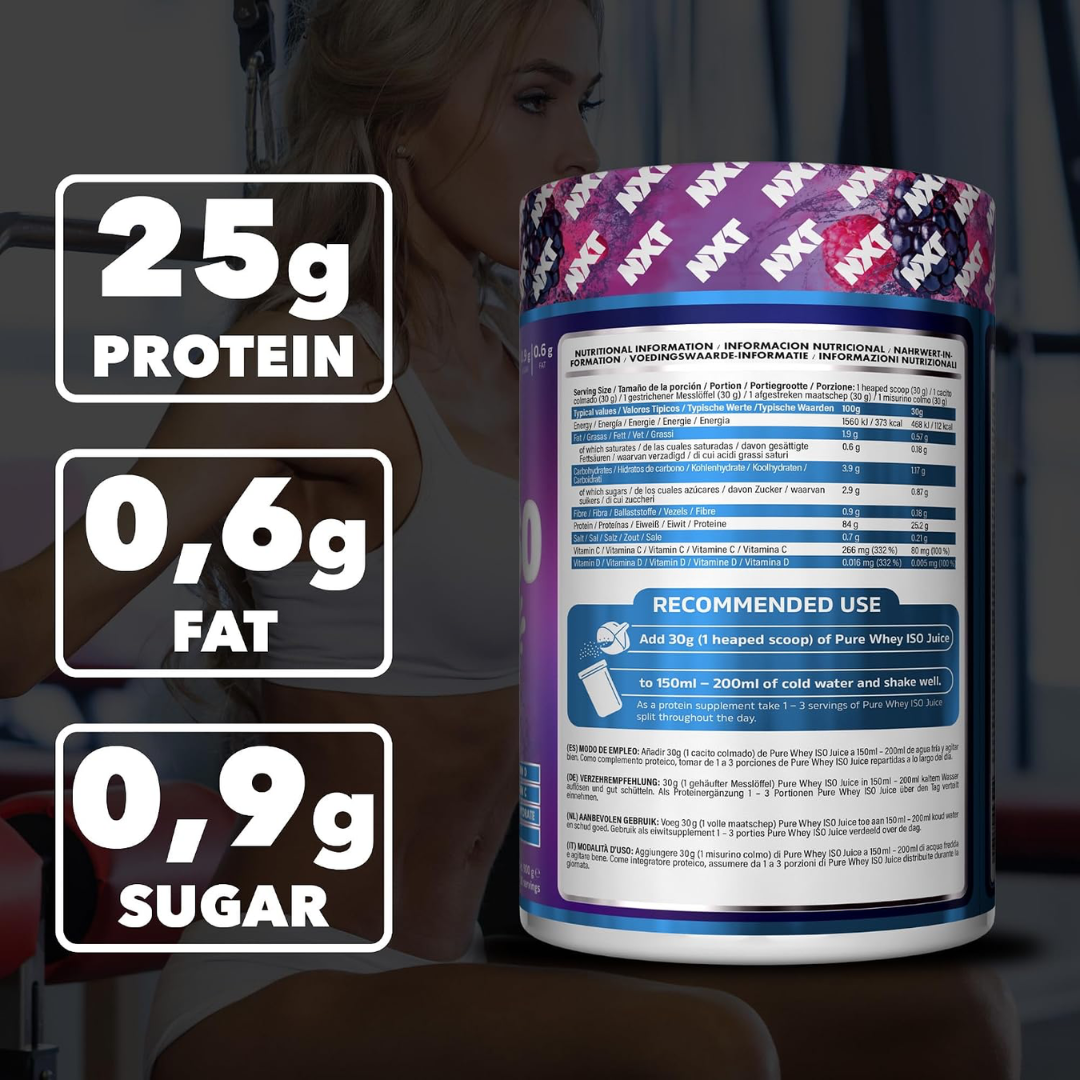 NXT Nutrition Pure Whey ISO Juice 900g Summer Fruits