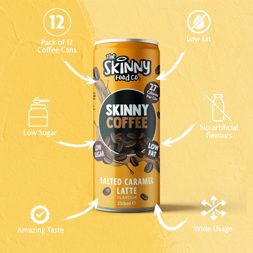 The Skinny Food Co Skinny Coffee 12x250ml Salted Caramel Latte
