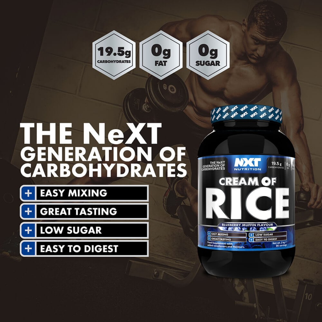 NXT Nutrition Cream of Rice 2kg Blueberry Muffin