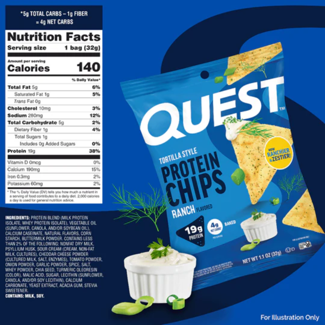 Quest Nutrition Protein Chips 8x32g Ranch